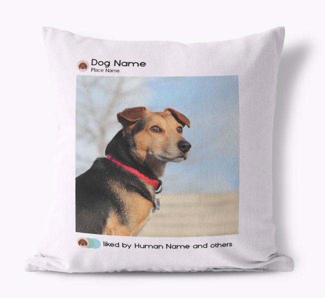 Liked By... : Personalised {breedFullName} Photo Upload Cushion